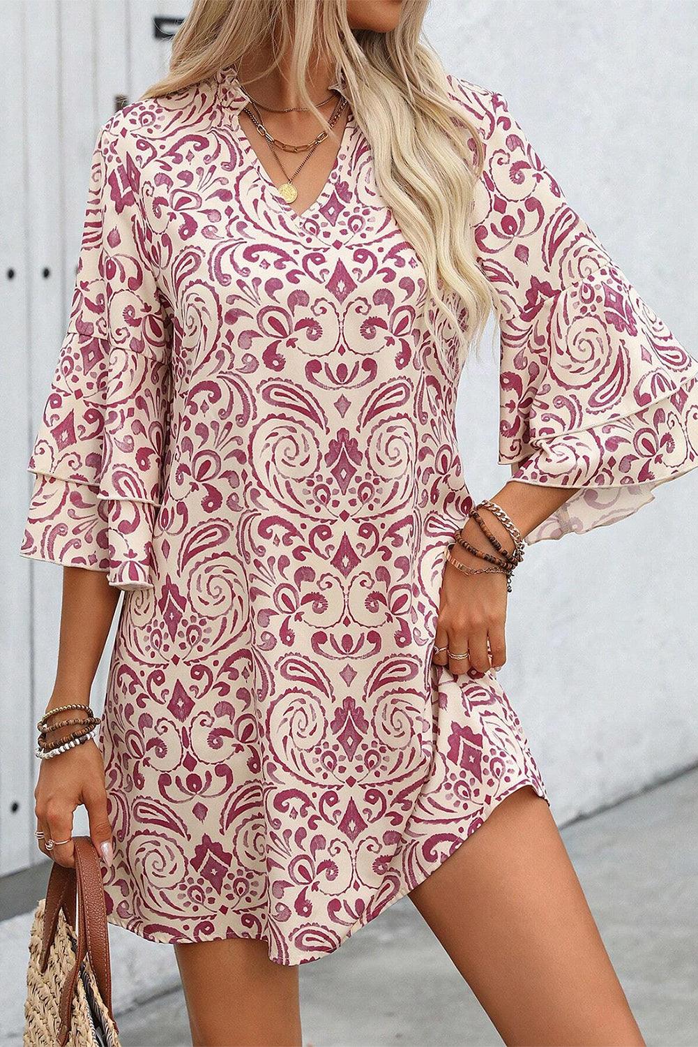 Mini Jurk met Paisley Print - Mini Dresses - Jurkjes.co
