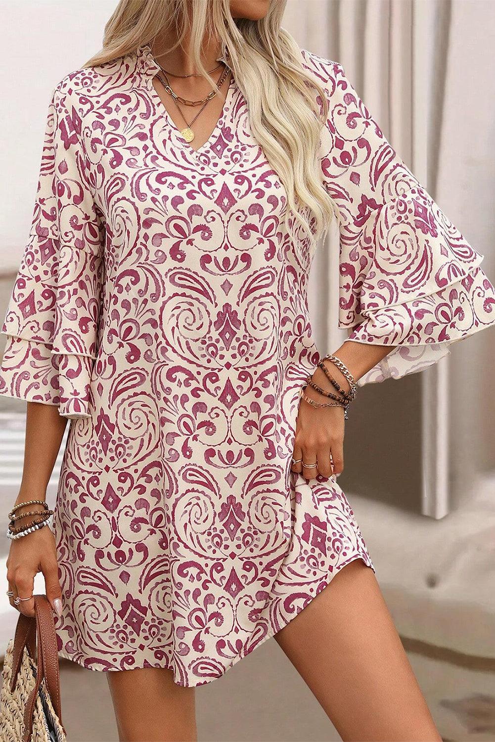 Mini Jurk met Paisley Print - Mini Dresses - Jurkjes.co