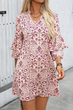 Mini Jurk met Paisley Print - Mini Dresses - Jurkjes.co