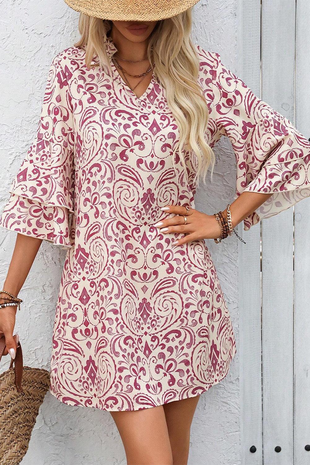 Mini Jurk met Paisley Print - Mini Dresses - Jurkjes.co