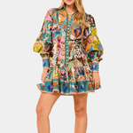 Mini-jurk met Patchwork en Ruches - Women Summer Dress - Jurkjes.co