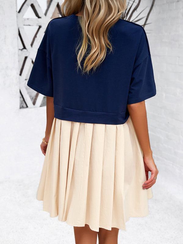 Mini Jurk met Plooirok en Nauwsluitende Taille - Group7 - Jurkjes.co