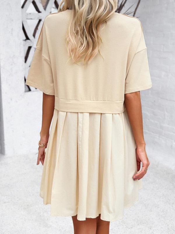 Mini Jurk met Plooirok en Nauwsluitende Taille - Group7 - Jurkjes.co