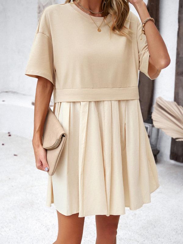 Mini Jurk met Plooirok en Nauwsluitende Taille - Group7 - Jurkjes.co