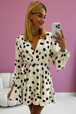 Mini Jurk met Polka Dot Print - Mini Dresses - Jurkjes.co