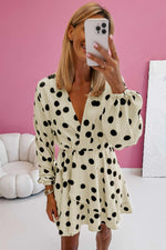 Mini Jurk met Polka Dot Print - Mini Dresses - Jurkjes.co