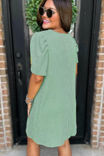 Mini Jurk met Puff Mouwen - T Shirt Dresses - Jurkjes.co
