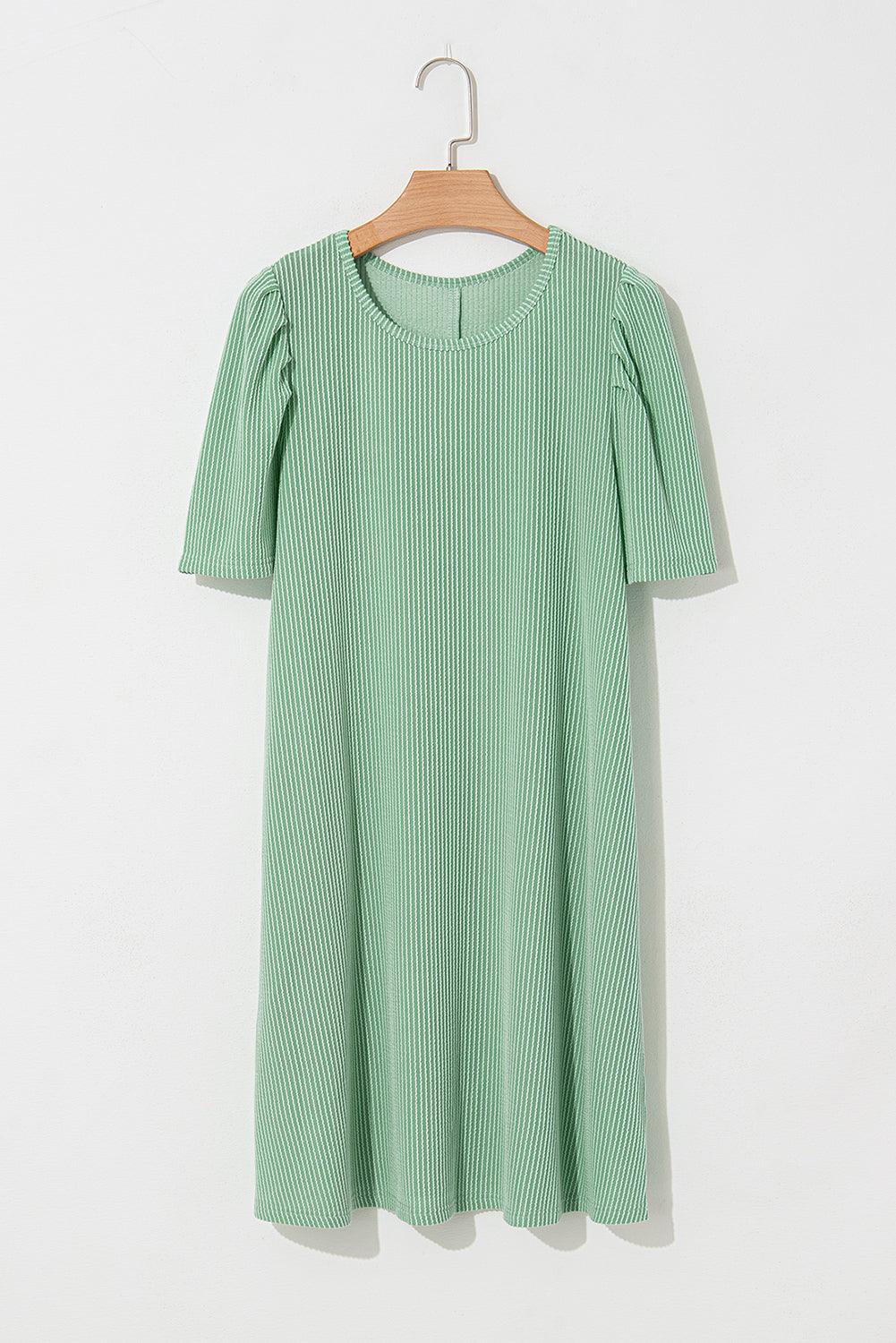 Mini Jurk met Puff Mouwen - T Shirt Dresses - Jurkjes.co