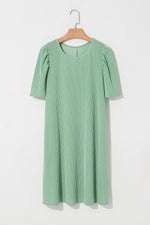 Mini Jurk met Puff Mouwen - T Shirt Dresses - Jurkjes.co