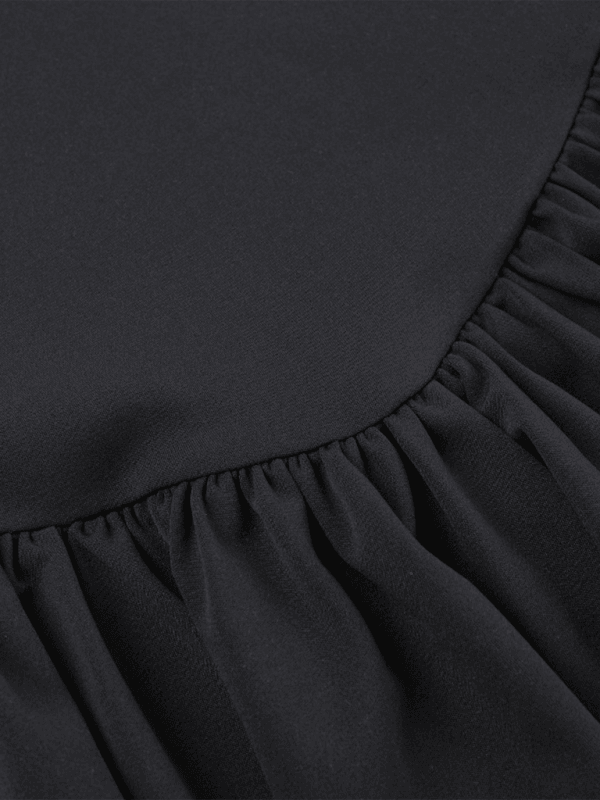 Mini Jurk met Rimpelbodice en Luchtige Mouwen - Group5 - Jurkjes.co