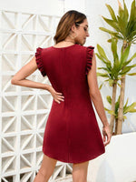 Mini Jurk met Rimpeldetails - Mini Dresses - Jurkjes.co