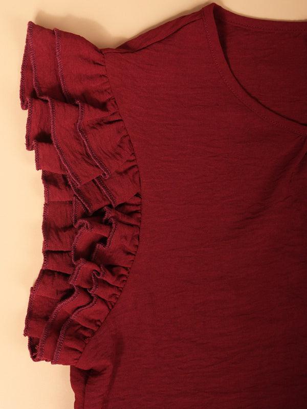 Mini Jurk met Rimpeldetails - Mini Dresses - Jurkjes.co