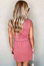 Mini Jurk met Ritskraag en Touwtje - Mini Dresses - Jurkjes.co