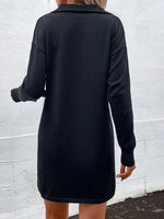 Mini Jurk met Ritssluiting en Lange Mouwen - Mini Dresses - Jurkjes.co