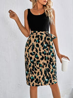 Mini Jurk met Ronde Hals en Dierenprint - Midi Dresses - Jurkjes.co