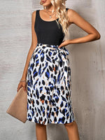 Mini Jurk met Ronde Hals en Dierenprint - Midi Dresses - Jurkjes.co