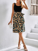 Mini Jurk met Ronde Hals en Dierenprint - Midi Dresses - Jurkjes.co