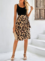 Mini Jurk met Ronde Hals en Dierenprint - Midi Dresses - Jurkjes.co