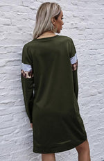 Mini Jurk met Ronde Hals en Dierenprint - Mini Dresses - Jurkjes.co