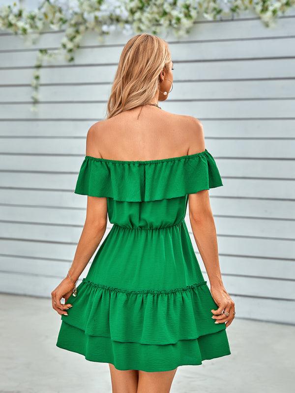 Mini Jurk met Ruches en Elastische Taille - Maxi Dresses - Jurkjes.co