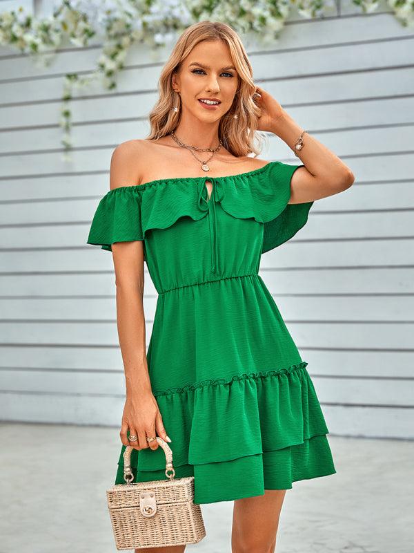 Mini Jurk met Ruches en Elastische Taille - Maxi Dresses - Jurkjes.co