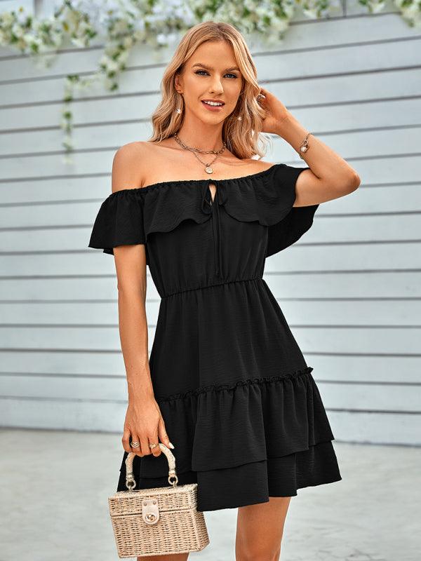 Mini Jurk met Ruches en Elastische Taille - Maxi Dresses - Jurkjes.co