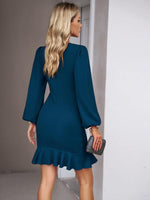 Mini Jurk met Ruches en Puff Mouwen - Mini Dresses - Jurkjes.co