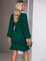 Mini Jurk met Ruches en Puff Mouwen - Mini Dresses - Jurkjes.co