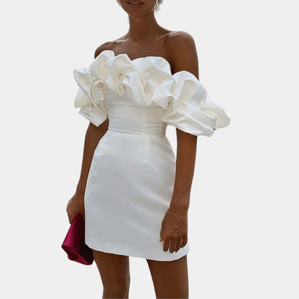 Mini Jurk met Ruches en Tijdloze Stijl - Women Summer Dress - Jurkjes.co