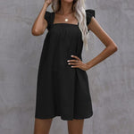 Mini Jurk met Ruffled Schouders - Mini Dresses - Jurkjes.co
