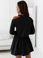 Mini Jurk met Schouderloze Halslijn - Mini Dresses - Jurkjes.co