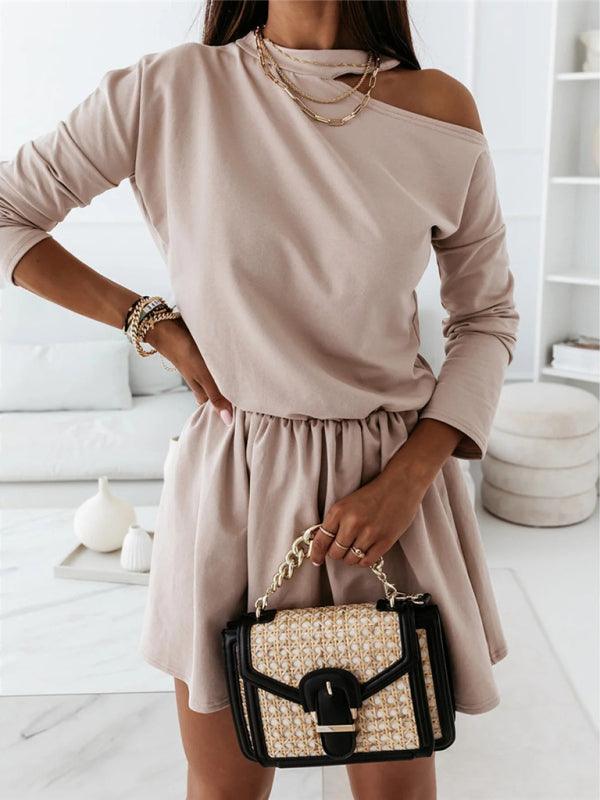 Mini Jurk met Schouderloze Halslijn - Mini Dresses - Jurkjes.co