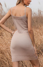 Mini Jurk met Scoop Hals en Effen Kleur - Mini Dresses - Jurkjes.co