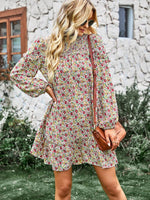 Mini Jurk met Smock-detail en Bloemenprint - Mini Dresses - Jurkjes.co