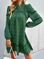 Mini Jurk met Smock-detail en Bloemenprint - Mini Dresses - Jurkjes.co