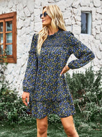 Mini Jurk met Smock-detail en Bloemenprint - Mini Dresses - Jurkjes.co