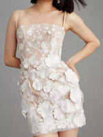 Mini Jurk met Spaghetti Bandjes en Bloemen - Group1 - Jurkjes.co