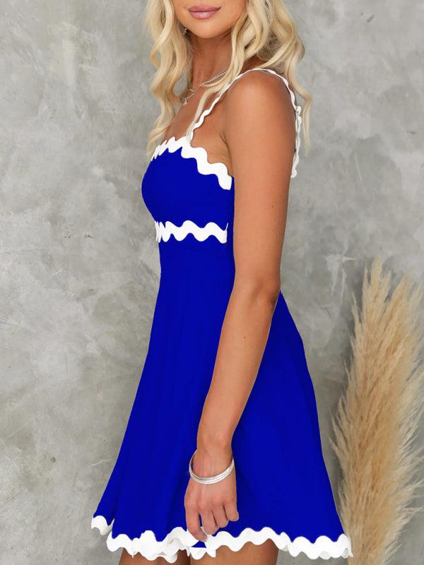 Mini Jurk met Spaghetti Bandjes en Flared Rok - Mini Dresses - Jurkjes.co