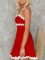 Mini Jurk met Spaghetti Bandjes en Flared Rok - Mini Dresses - Jurkjes.co