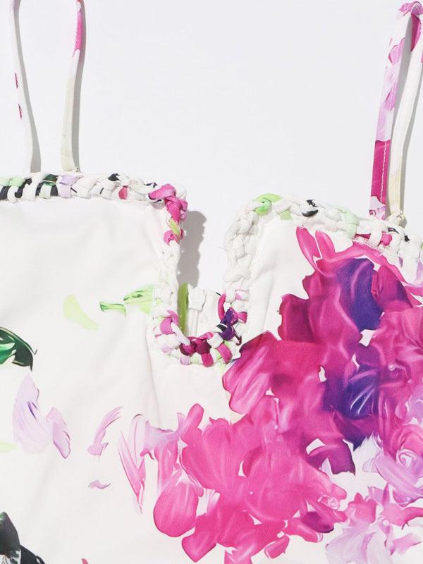 Mini Jurk met Spaghetti Bandjes en Rufflezoom - Midi Dresses - Jurkjes.co