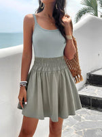 Mini Jurk met Spaghettibandjes en Elastische Taille - Group2 - Jurkjes.co