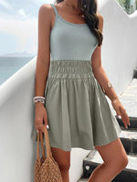 Mini Jurk met Spaghettibandjes en Elastische Taille - Group2 - Jurkjes.co