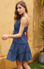 Mini Jurk met Spaghettibandjes en Polka Dots - Mini Dresses - Jurkjes.co