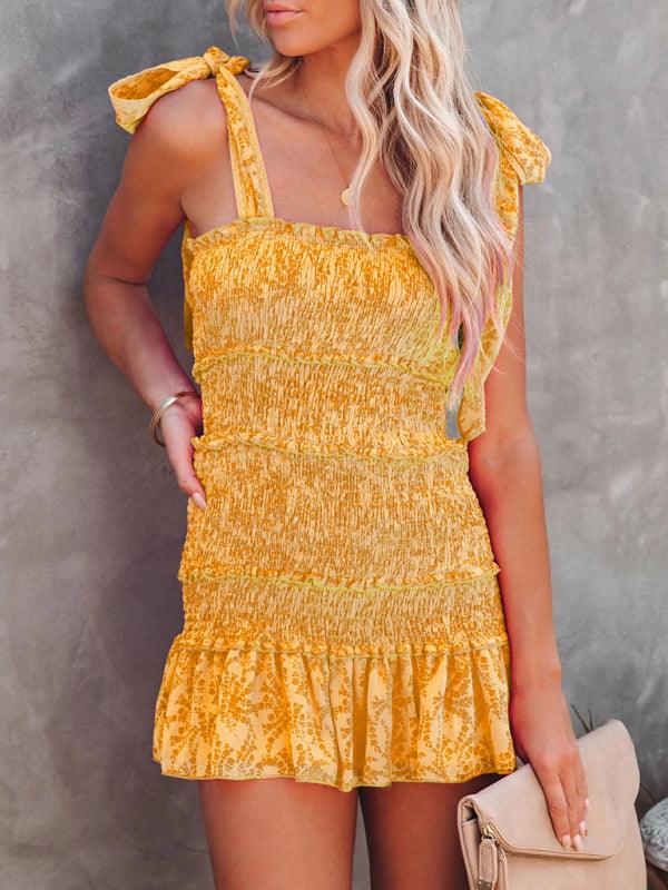 Mini Jurk met Speelse Strikbanden - Mini Dresses - Jurkjes.co