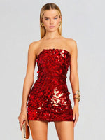 Mini Jurk met Sprankelende Pailletten - Mini Dresses - Jurkjes.co