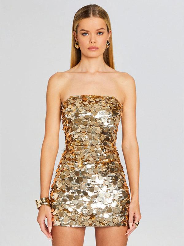 Mini Jurk met Sprankelende Pailletten - Mini Dresses - Jurkjes.co