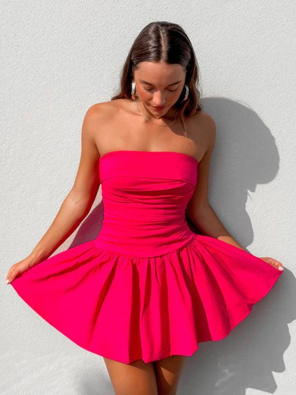 Mini Jurk met Strapless Design - Mini Dresses - Jurkjes.co