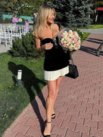 Mini Jurk met Strapless Ontwerp - Midi Dresses - Jurkjes.co