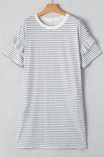 Mini Jurk met Streepdesign - T Shirt Dresses - Jurkjes.co