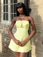 Mini Jurk met Strikdetail en Elastische Taille - Mini Dresses - Jurkjes.co